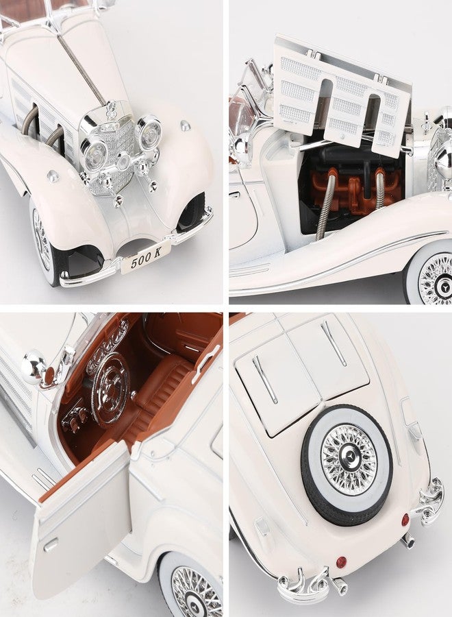 BDTCTK Compatible for 1:24 Scale 500K Toy Car Model, Diecast Collectible Pull Back Model Car with Sound and Light, Retro Classic Car Toy Gift Vehicles for Adults Kids Boys Girls - Image 4